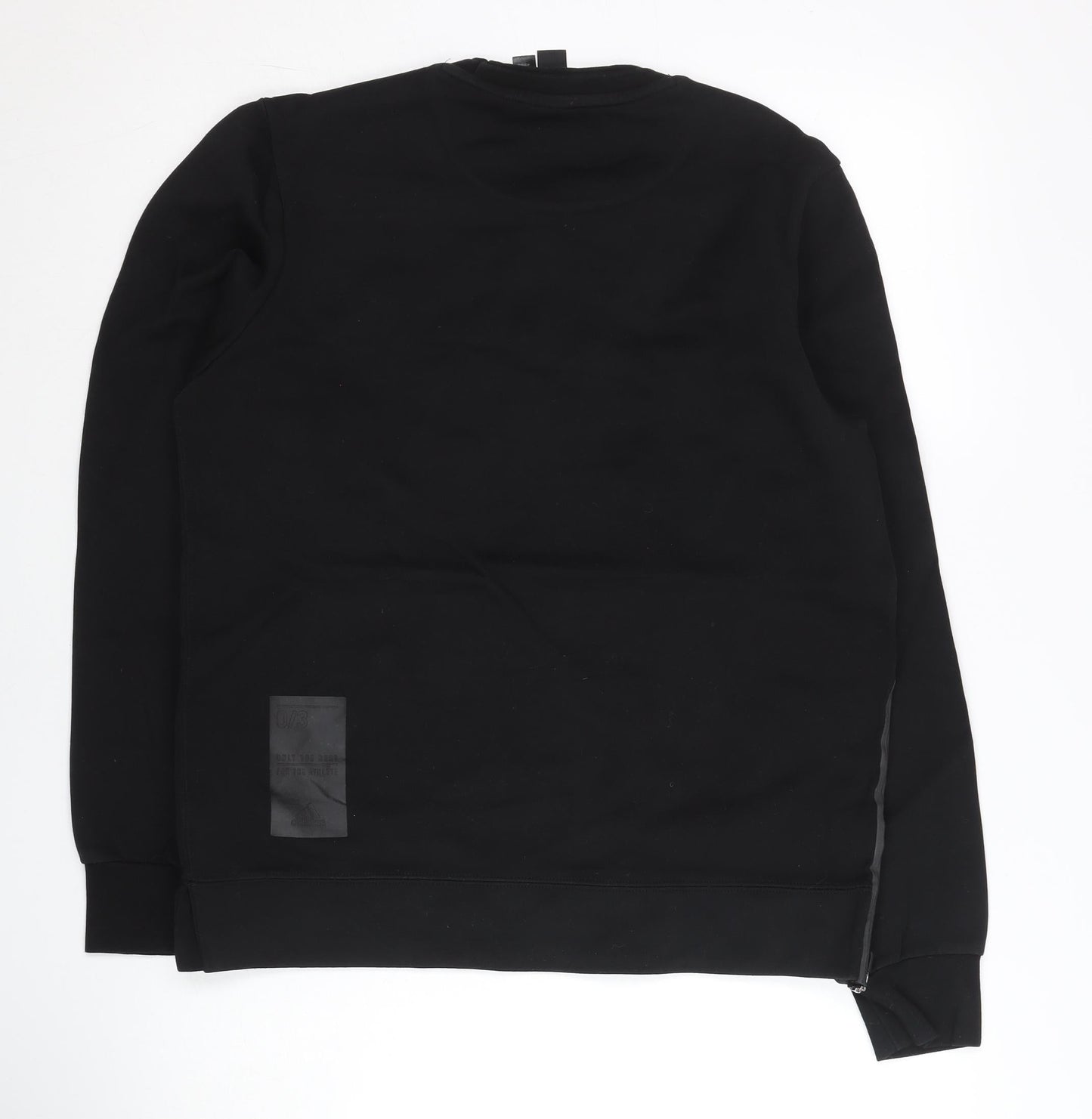 Adidas Men's Black M Pullover Sweatshirt with Side Zip