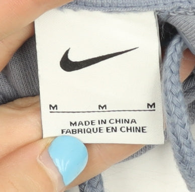 Nike Men’s Blue Pullover Hoodie M Logo Jersey Sportswear