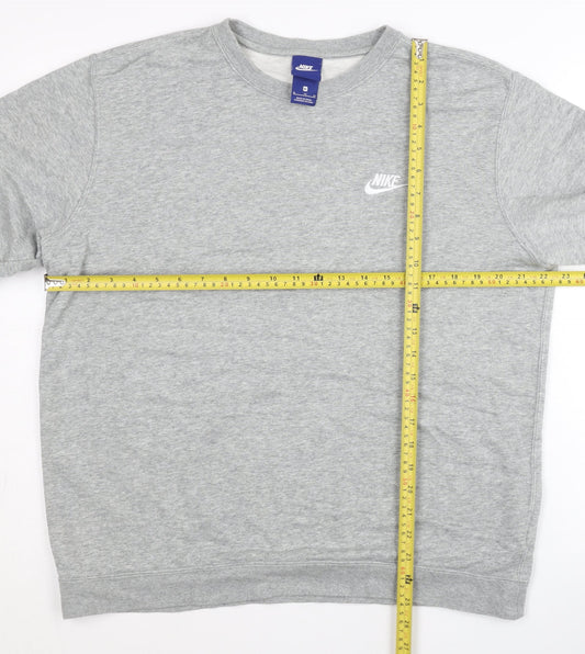 Nike Men's Grey XL Pullover Sweatshirt Crew Neck Logo Jersey