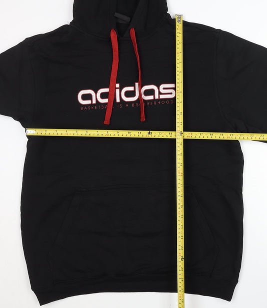 Adidas Men’s Black Pullover Hoodie L Basketball Graphic Sportswear