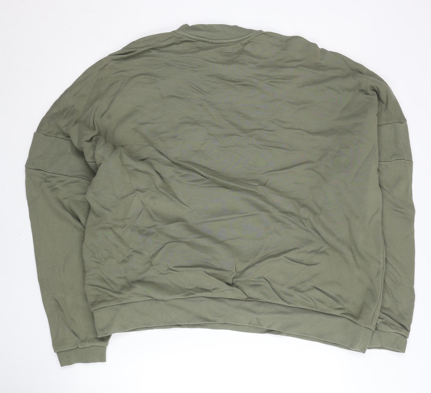 Adidas Men’s Green XL Pullover Sweatshirt Crew Neck Cotton Logo