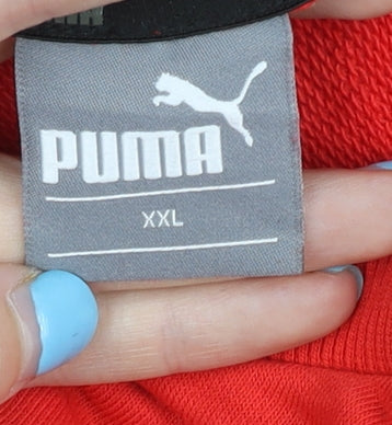 Puma Men's Red 2XL Pullover Sweatshirt Jersey Graphic Print Sportswear