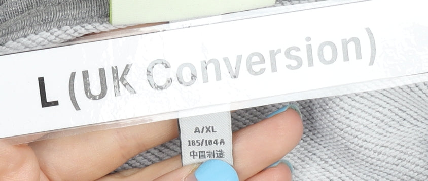 adidas Neo Men’s Grey Pullover Sweatshirt L Regular Fit Logo Design