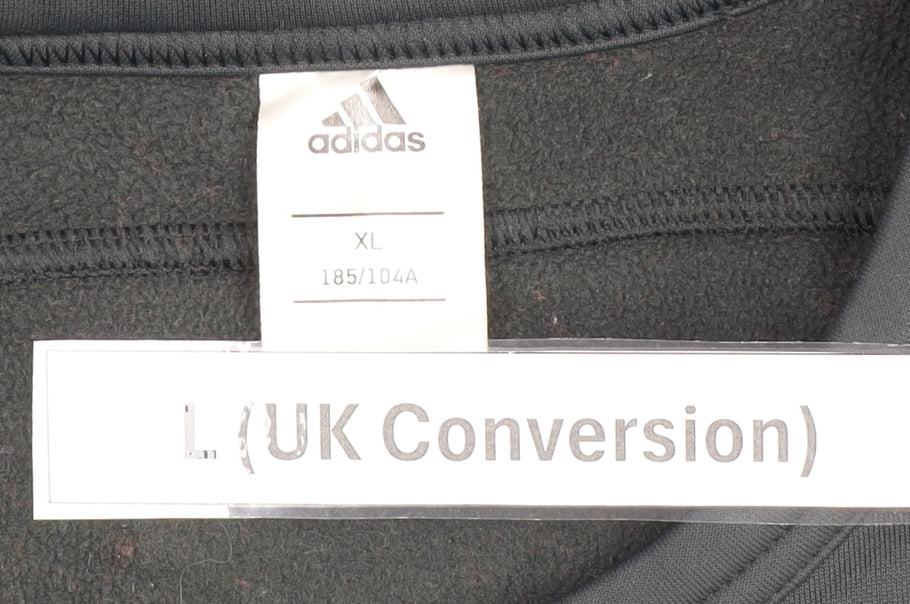 Adidas Men’s Black L Pullover Fleece Sweatshirt Sports Crew Neck