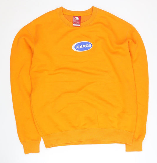 Kappa Men's Orange M Pullover Sweatshirt Crew Neck Sports Logo