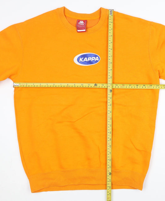 Kappa Men's Orange M Pullover Sweatshirt Crew Neck Sports Logo