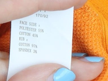 Kappa Men's Orange M Pullover Sweatshirt Crew Neck Sports Logo