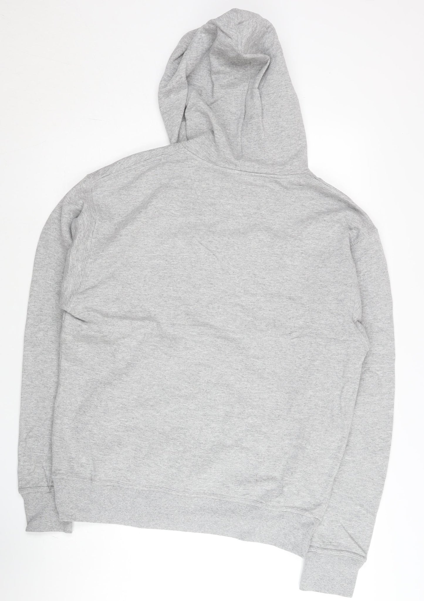 Champion Men's Grey Pullover Hoodie M Logo Fleece Kangaroo Pocket