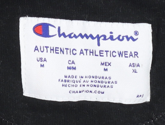 Champion Men's Grey Pullover Hoodie M Logo Fleece Kangaroo Pocket