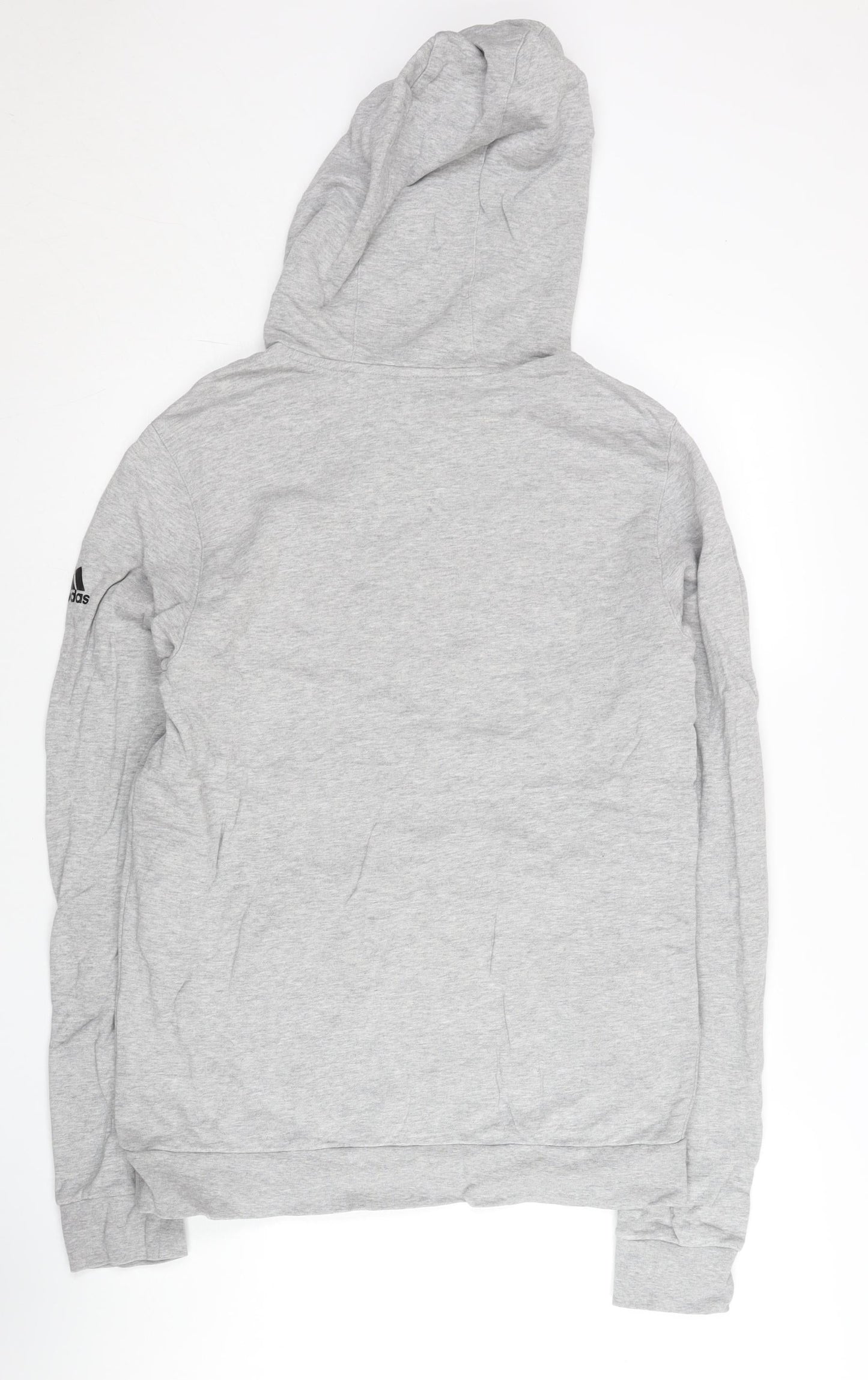 Adidas Men's Grey Pullover Hoodie M Sports Graphic All Seasons