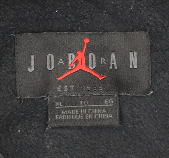Jordan Mens Black XL Pullover Hoodie Graphic Logo Basketball Sportswear