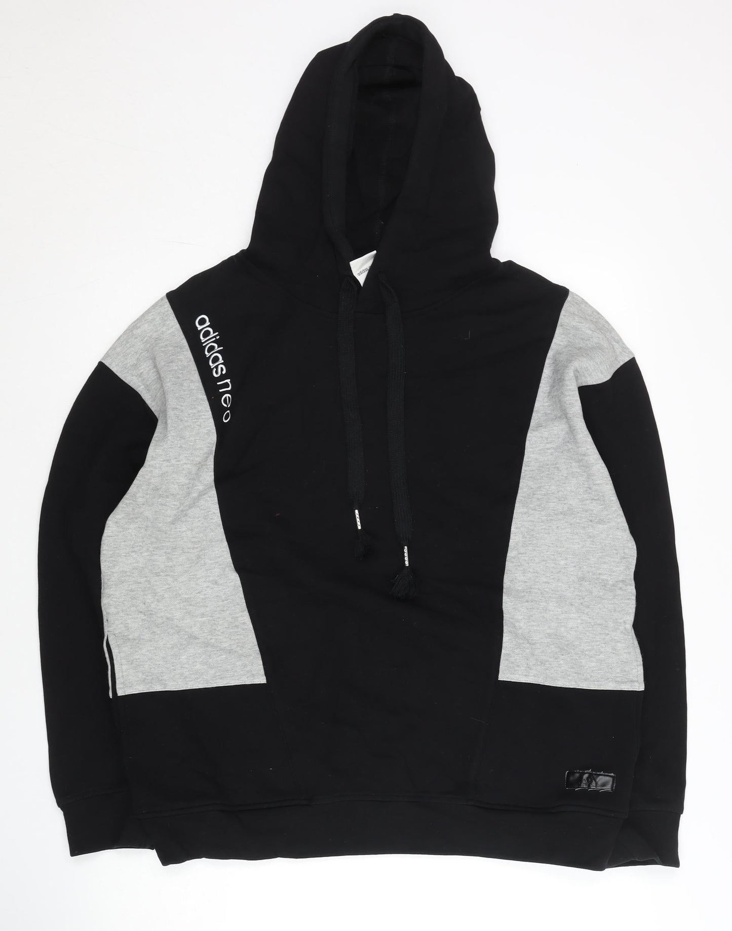 adidas Neo Men's Black Grey XL Pullover Hoodie Sports Logo