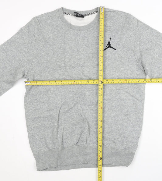 Nike Men's Grey Crew Neck Pullover Sweatshirt M Sports Fleece