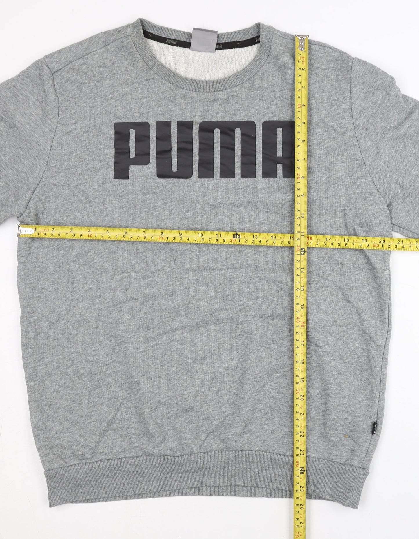 Puma Men's Grey M Pullover Sweatshirt Crew Neck Long Sleeve