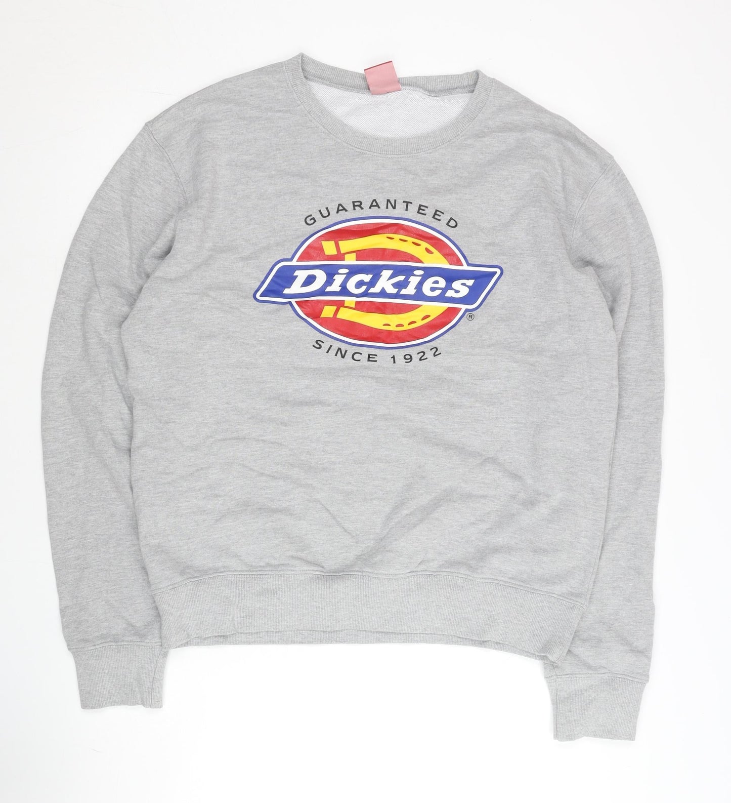 Dickies Men's Grey L Pullover Sweatshirt Crew Neck Logo Print