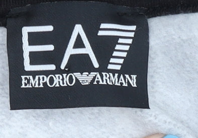 Emporio Armani EA7 Men's Black M Pullover Hoodie Graphic Logo