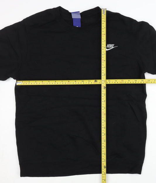 Nike Men’s Black L Pullover Sweatshirt Crew Neck Logo Sportswear