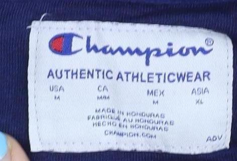 Champion Men's Green Pullover Hoodie M Logo Kangaroo Pocket