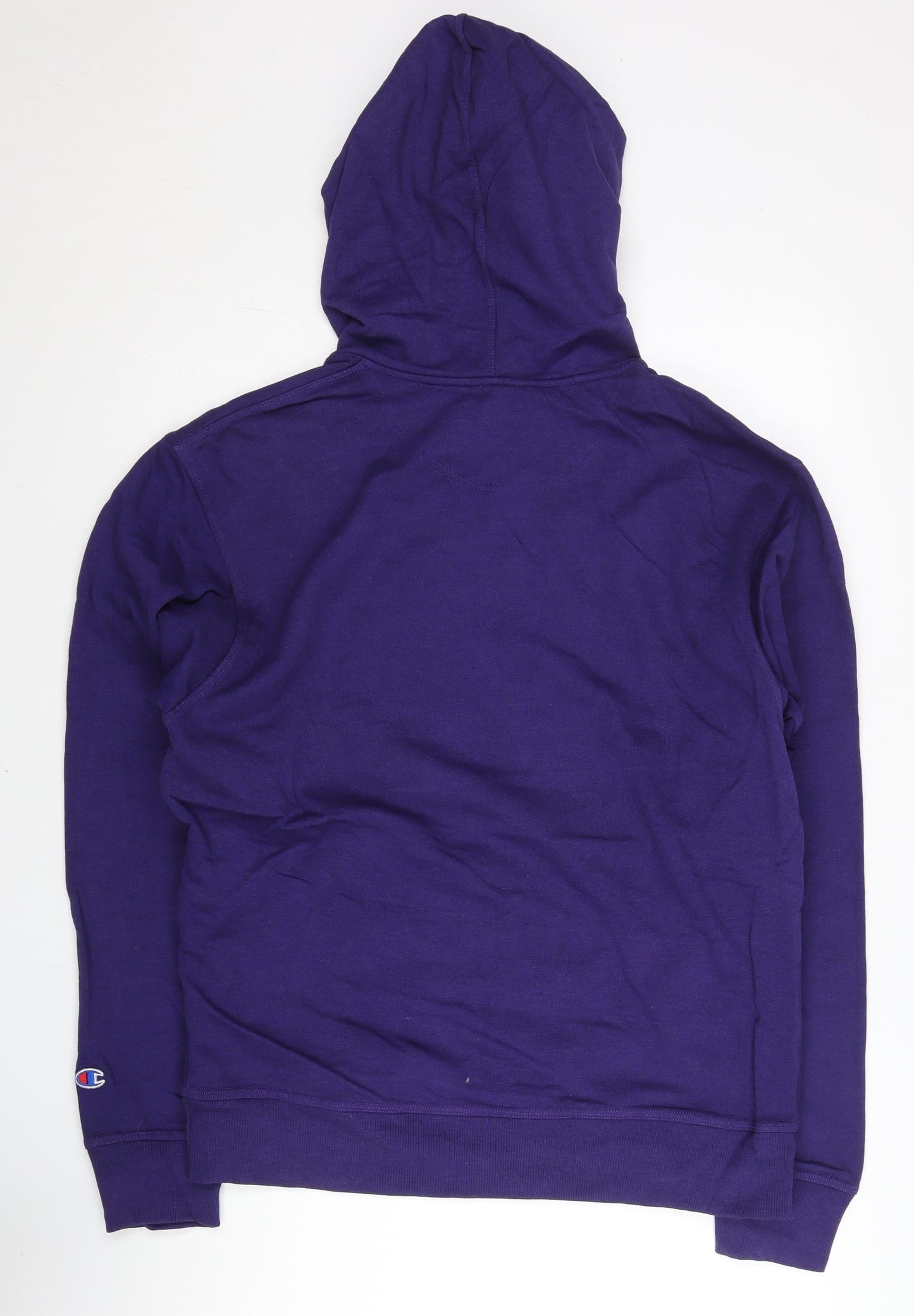 Champion Men's Purple Pullover Hoodie M Regular Fit Fleece Logo