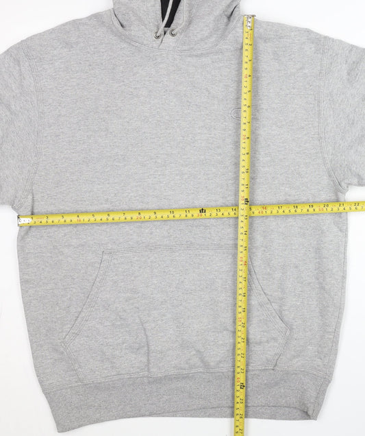 Champion Men’s Grey Pullover Hoodie M Regular Fit Fleece Logo