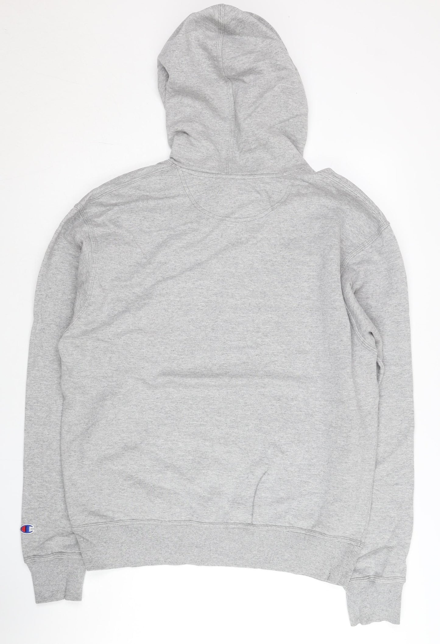 Champion Men’s Grey Pullover Hoodie M Regular Fit Fleece Logo