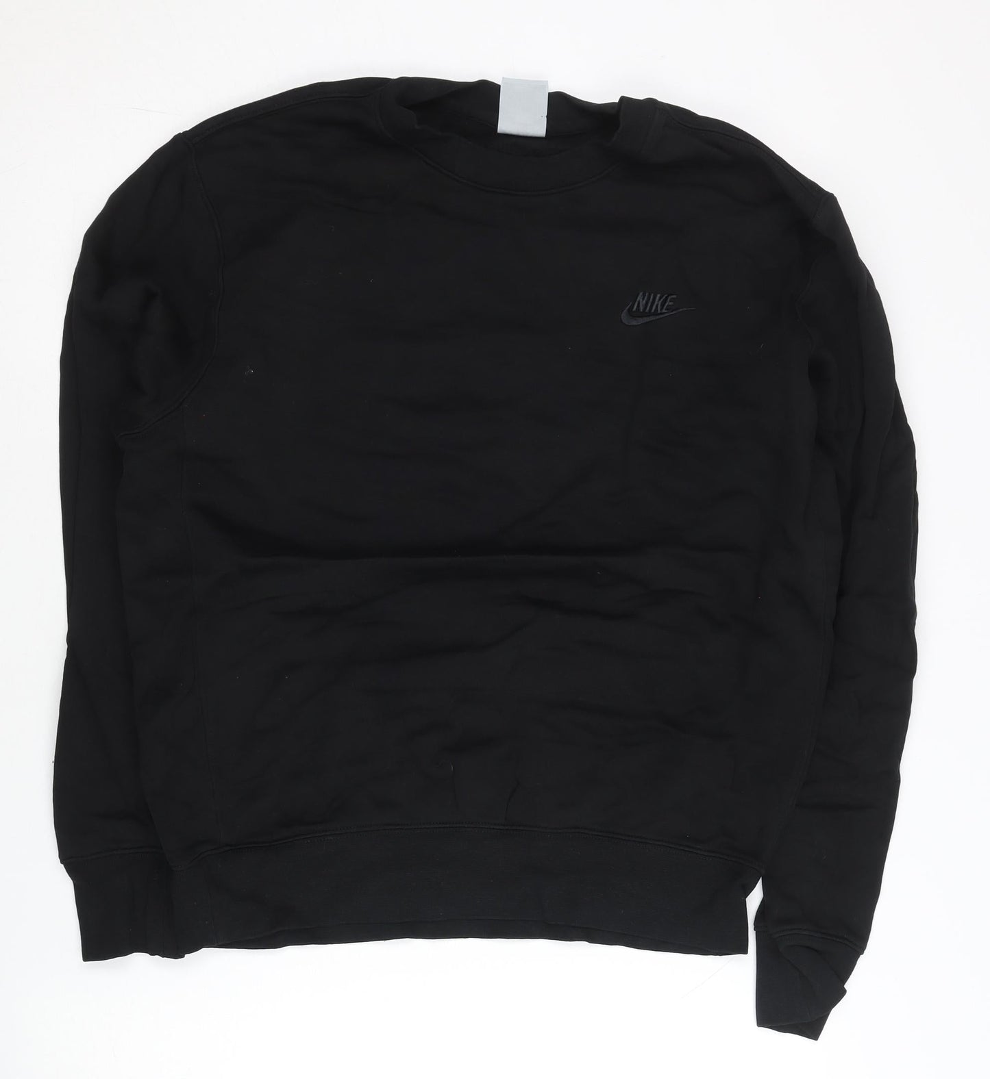 Nike Men’s Black Pullover Sweatshirt S Regular Fit Crew Neck Logo