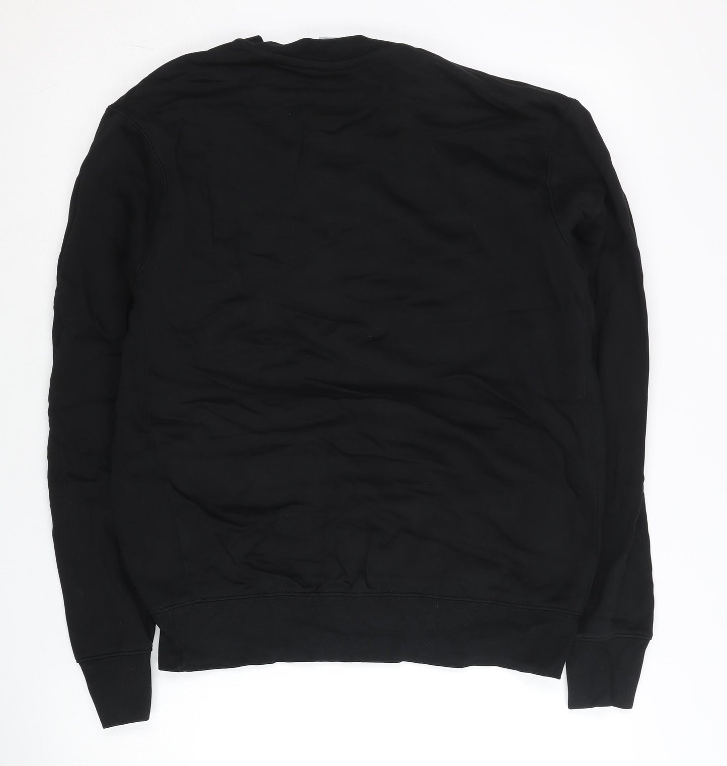 Nike Men’s Black Pullover Sweatshirt S Regular Fit Crew Neck Logo