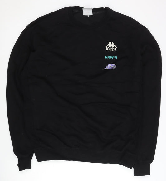 Kappa Men's Black XL Pullover Sweatshirt Embroidered Logo