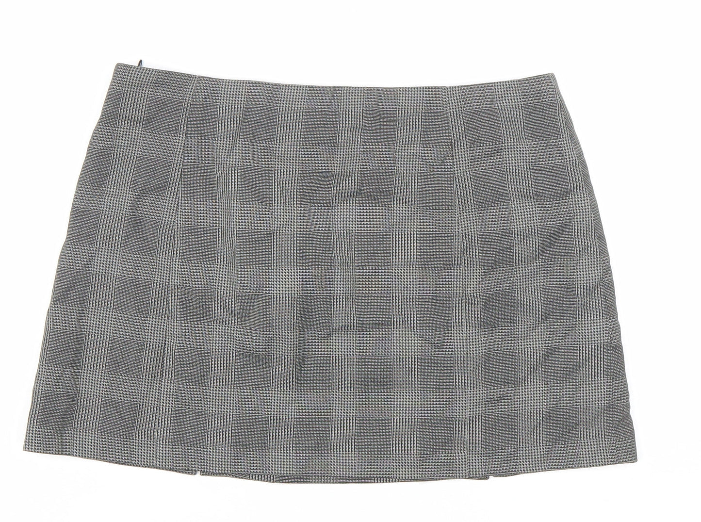 Jack Wills Women’s Grey Check Pencil Skirt Size 12 Lined Twill