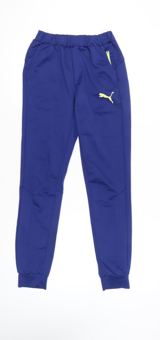 Puma Men's Blue Joggers S Regular Fit Tapered Sports Trousers