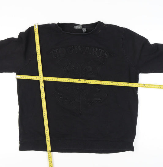 Harry Potter Women’s Black XL Pullover Sweatshirt Hogwarts Crest