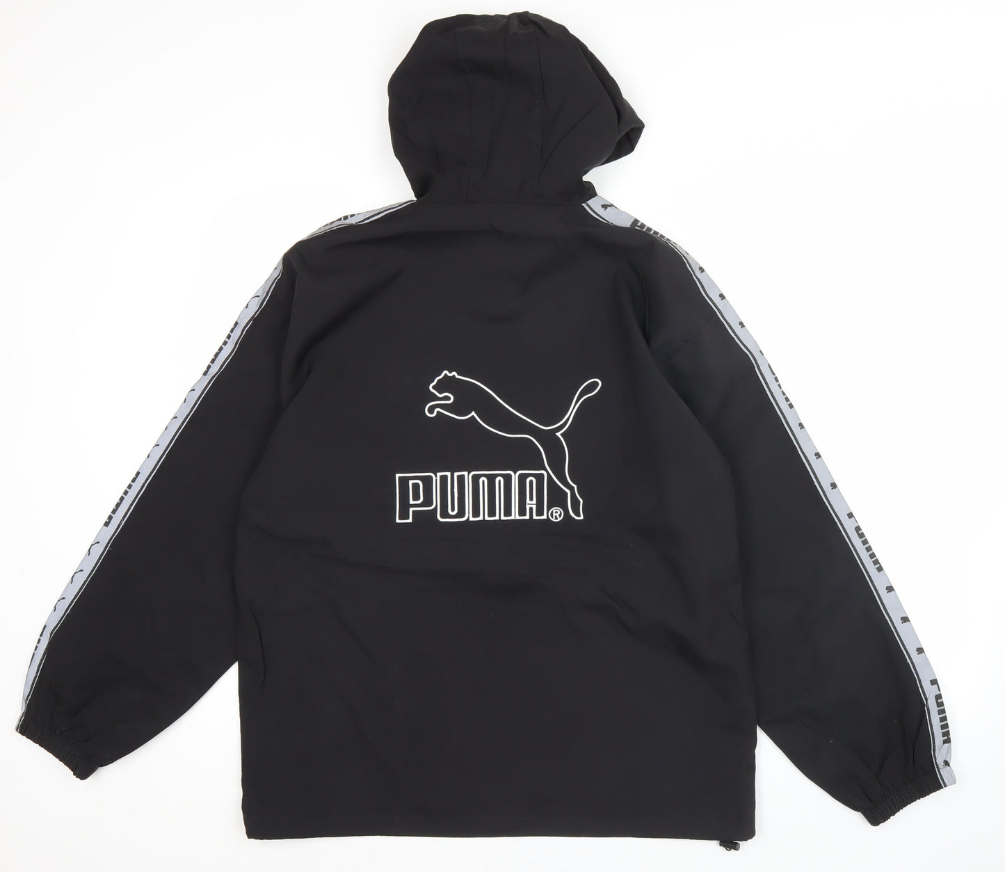 Puma Men's Black L Track Jacket Hooded Full Zip Sportswear