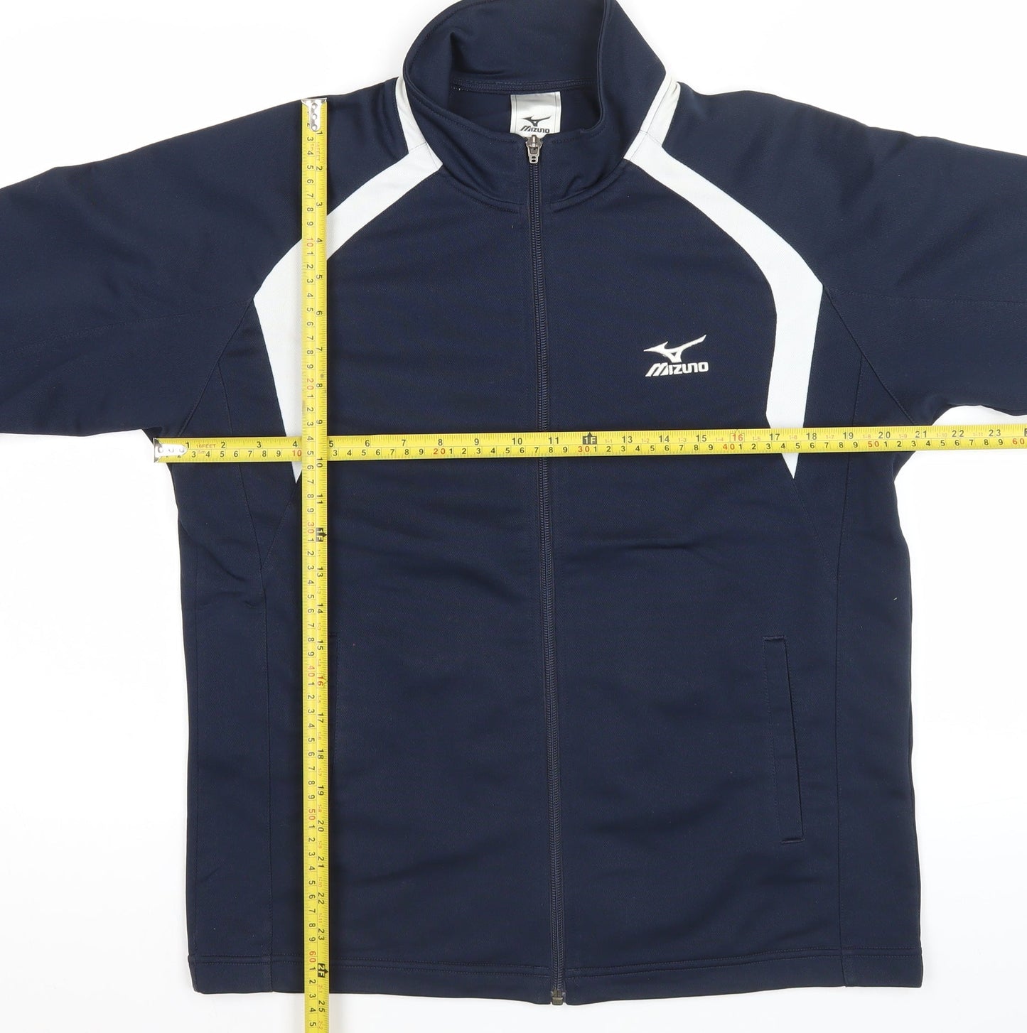Mizuno Men's Blue S Athletic Fit Full Zip Track Jacket