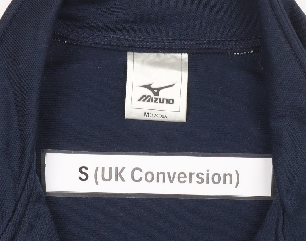 Mizuno Men's Blue S Athletic Fit Full Zip Track Jacket