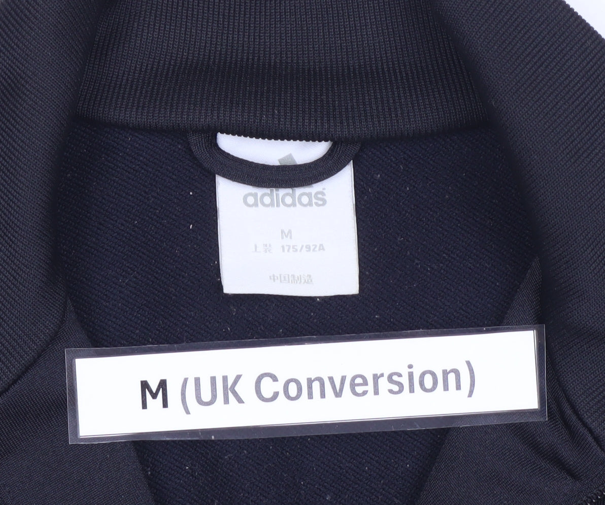 Adidas Men's Black M Track Jacket Full Zip Sportswear
