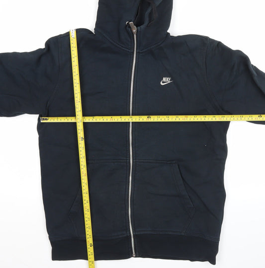 Nike Men's Black Full Zip Hoodie M Fleece Logo Sportswear