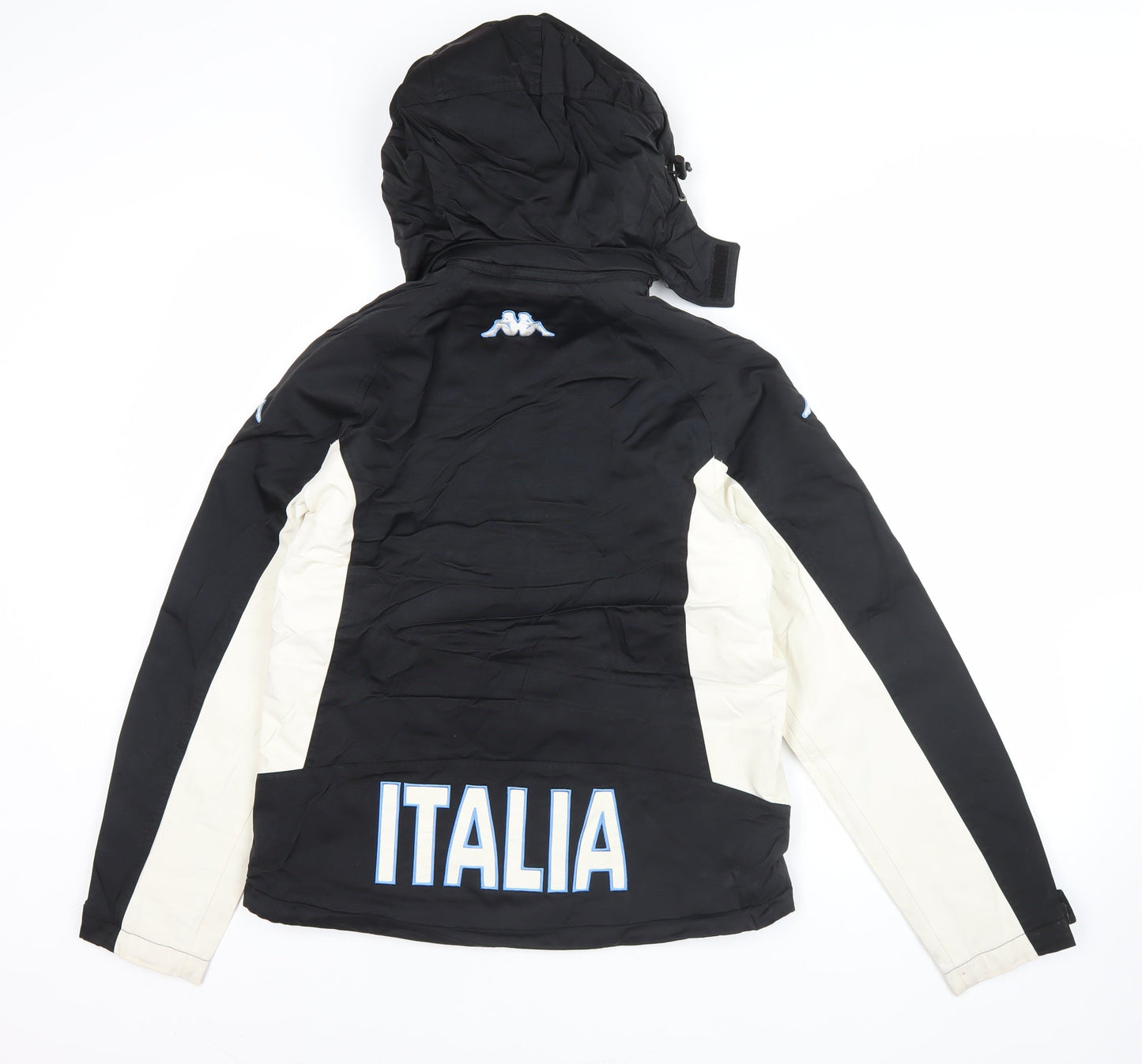 Kappa Men's XS Black Italy Puffer Jacket Hooded Winter Coat