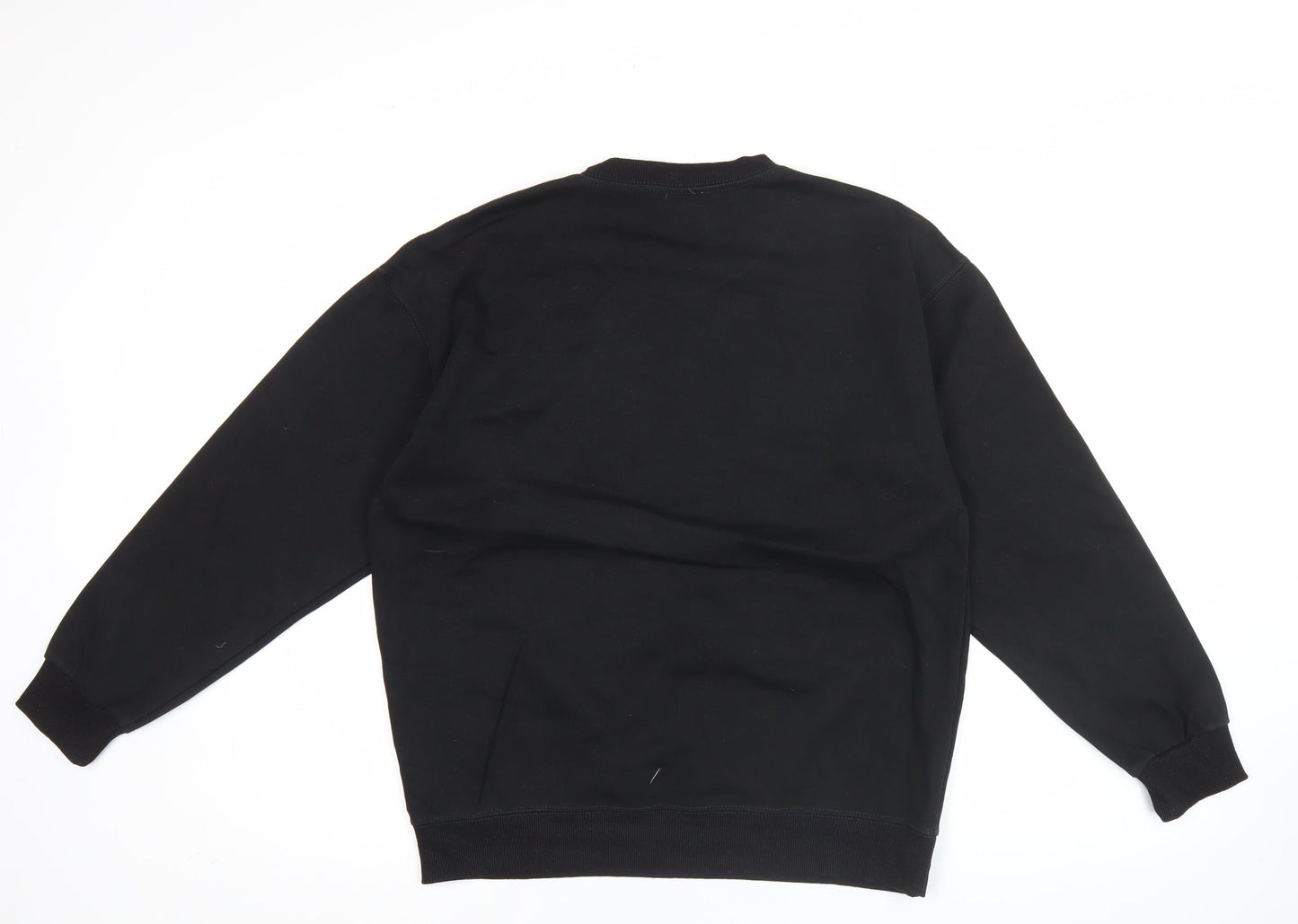 Adidas Men’s Black Logo Pullover Sweatshirt L Long Sleeve Crew Neck