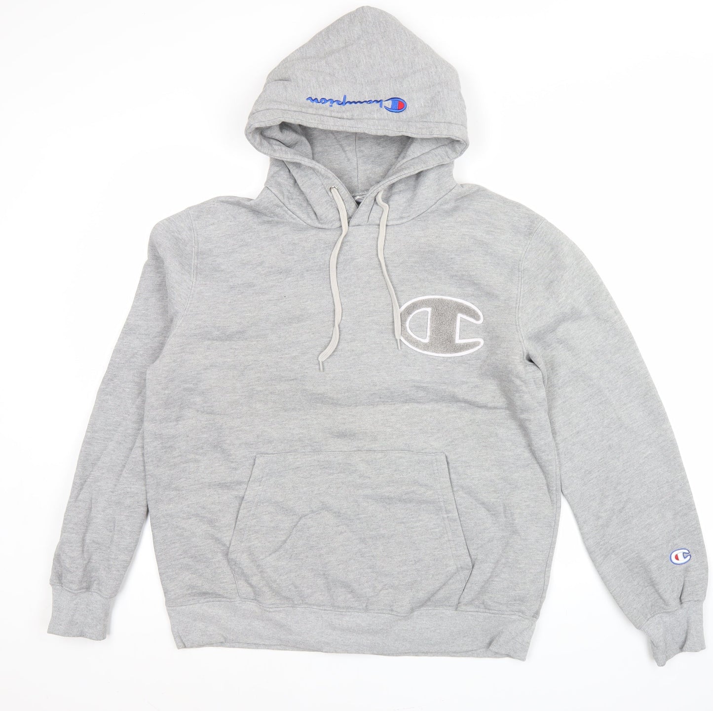 Champion Men’s Grey XL Pullover Hoodie Logo Fleece Sportswear