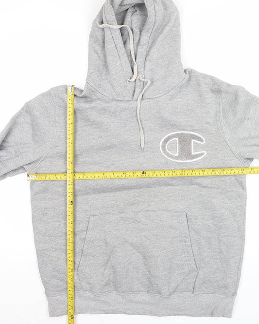 Champion Men’s Grey XL Pullover Hoodie Logo Fleece Sportswear
