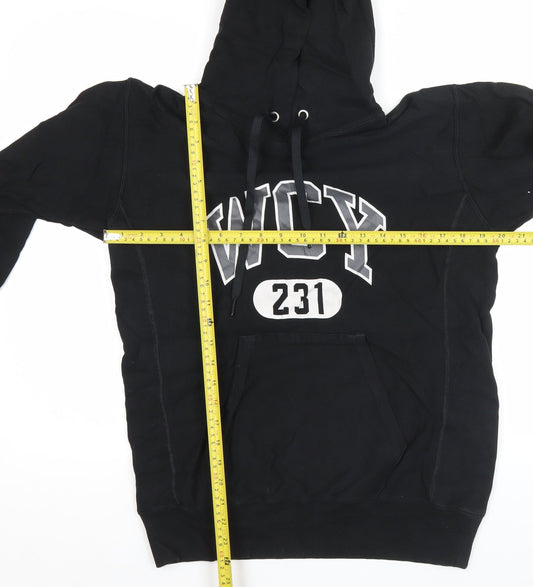 Champion Men's Black Reverse Weave Pullover Hoodie M College Logo