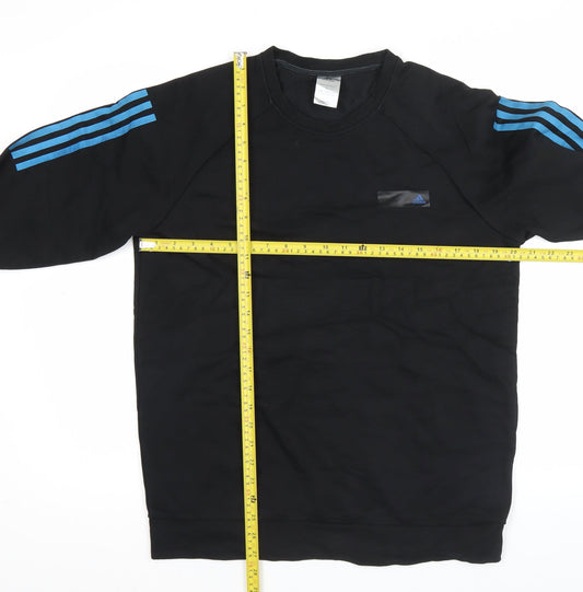 Adidas Mens Black Pullover Sweatshirt L Logo Sports Jersey