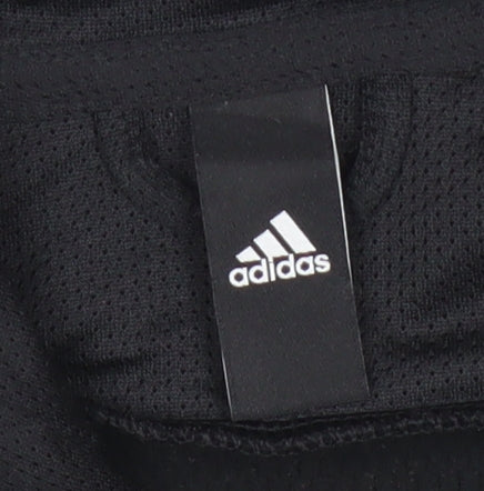 Adidas Men's Black M Pullover Hoodie Sports Logo Polyester