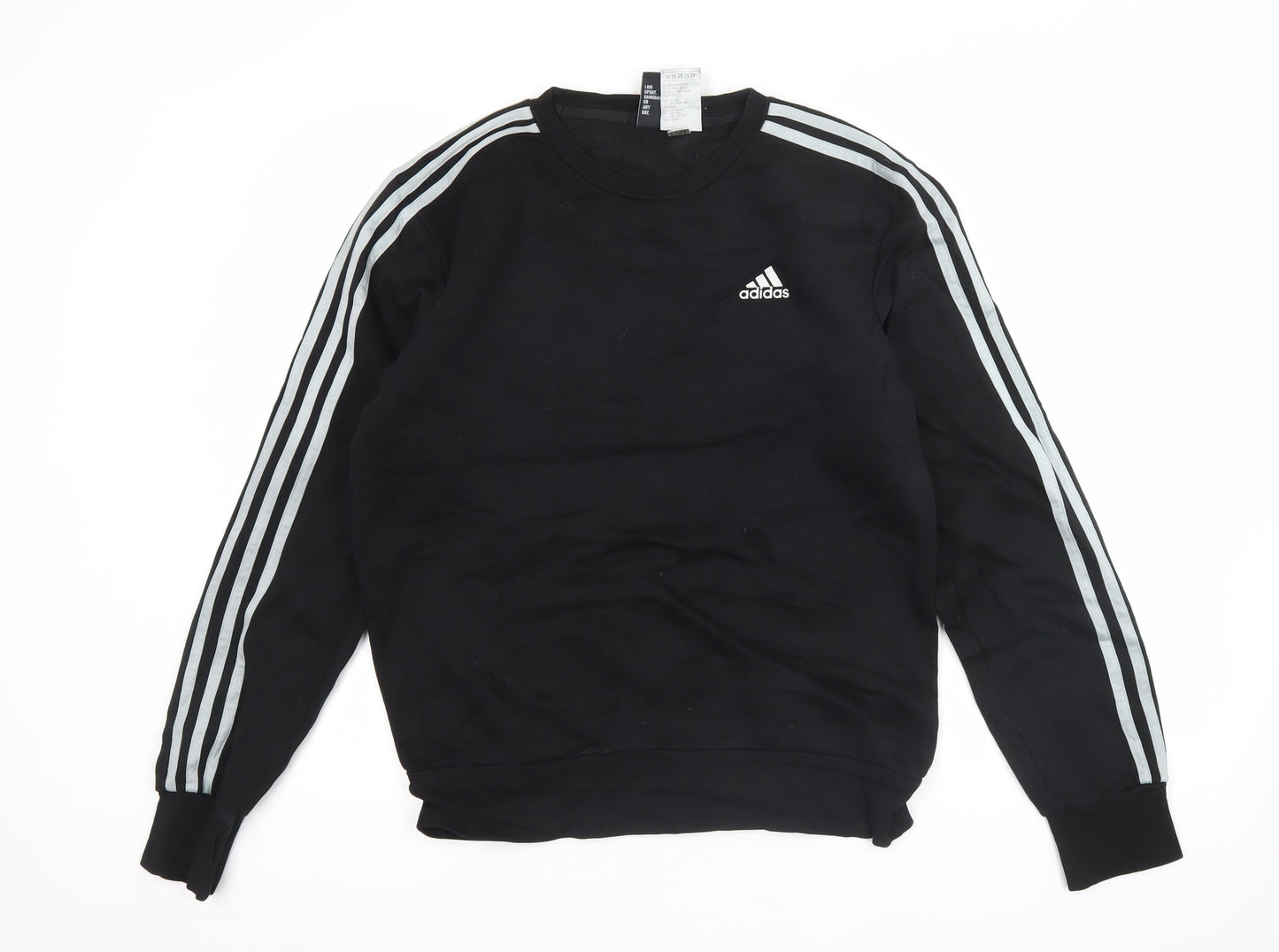 Adidas Men's Black M Pullover Sweatshirt Crew Neck Long Sleeve