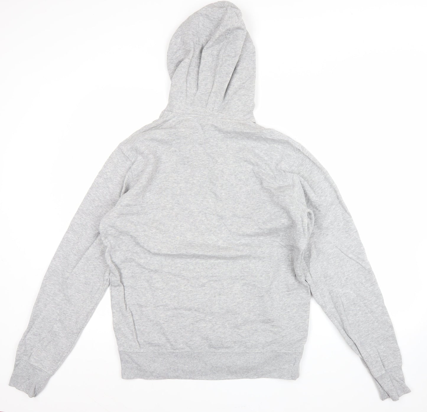 New Balance Men's Grey Pullover Hoodie M Fleece Sports Logo