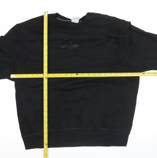 Nike Mens Black XL Pullover Sweatshirt Crew Neck Sports Logo
