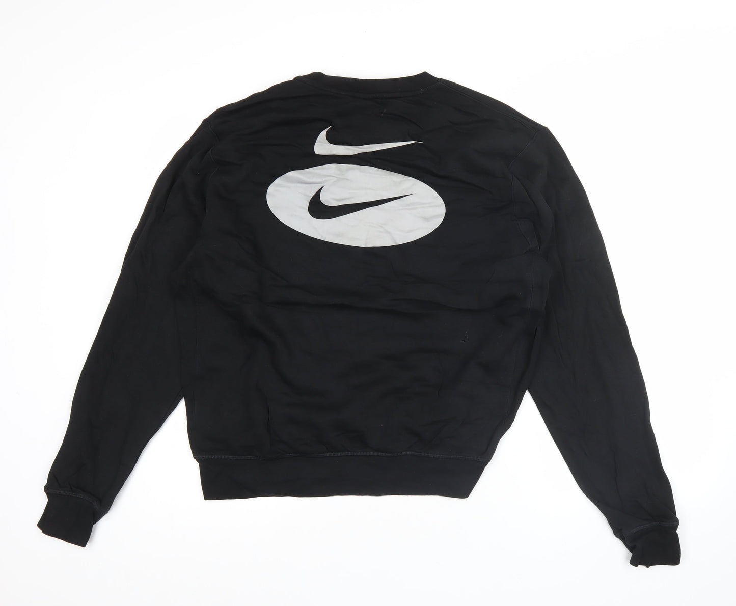 Nike Mens Black XL Pullover Sweatshirt Crew Neck Sports Logo