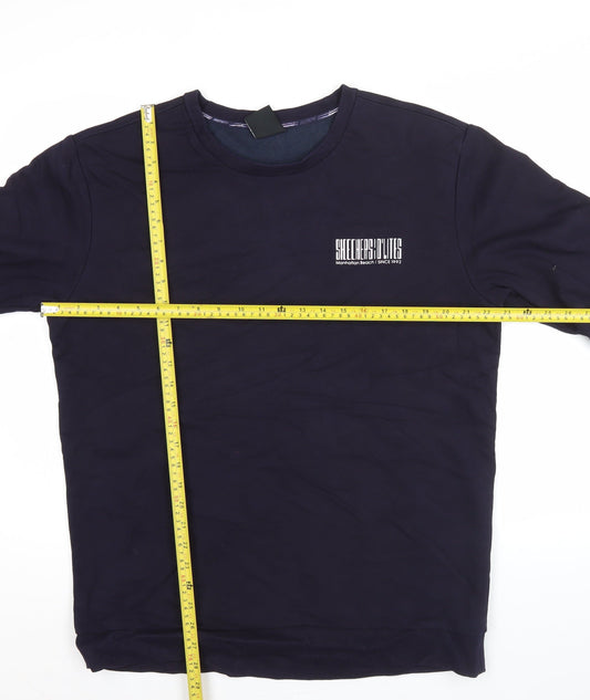 Skechers Men’s Blue L Pullover Sweatshirt Graphic Print Crew Neck