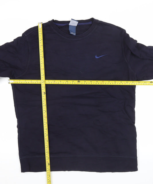 Nike Men's XL Blue Crew Neck Pullover Sweatshirt - Sports Jersey Cotton