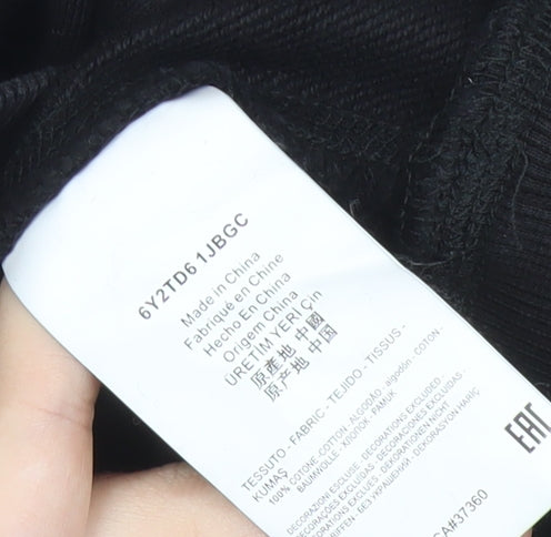 Emporio Armani Men's Black Pullover Sweatshirt L Jersey Graphic Logo